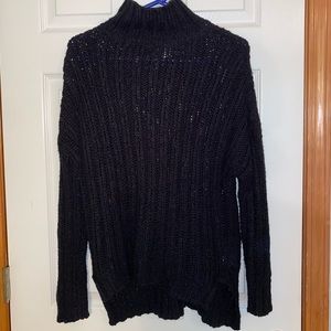 Black mock neck sweater